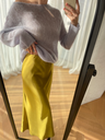 Kira Gold Mustard Silk Maxi Skirt