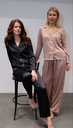 Pearl Mocha Mousse Silk Pajama Set