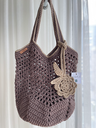 Magnolia Crochet Bag Dark Beige
