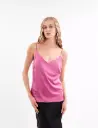 Classic Pink Silk Tank Top