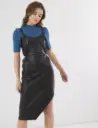 Black Leather Dress Midi
