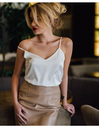 Classic Ivory Silk Tank Top