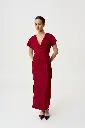 Rana Silk Midi Dress with Front wrap-effect 