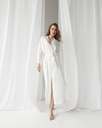 Kate Ivory Silk Long Robe Kimono