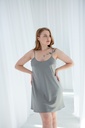 Lili Grey Silk Mini Dress