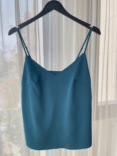Classic Aquamarine Silk Tank Top 