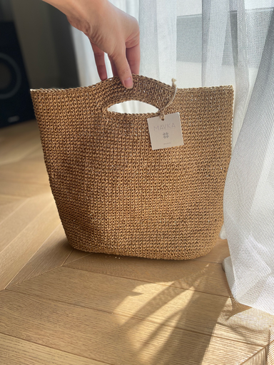 Mavka Crochet Raffia Bag Beige
